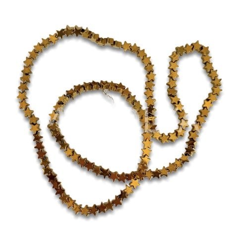 4mm. YALDIZLI YILDIZ HEMATİT DİZİ