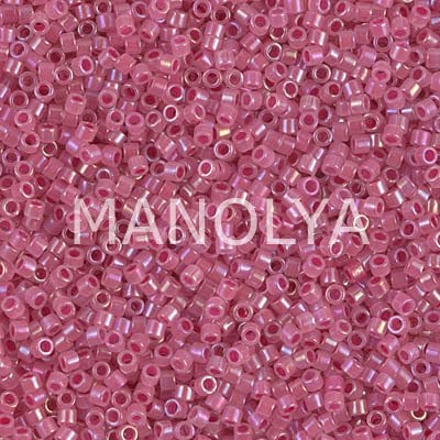 DB1742-MIYUKI DELICA 11/0 ROSE LINED OPAL AB