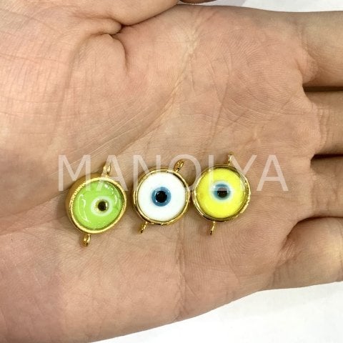 2,2cm. ÇERÇEVELİ CAM NAZAR BONCUĞU