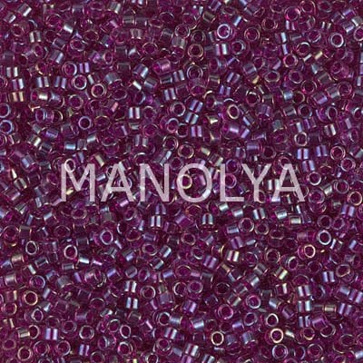 DB1747-MIYUKI DELICA 11/0 FUCHSIA LINED OPAL AB