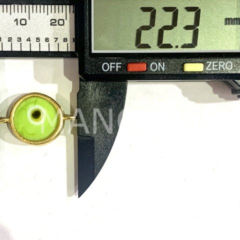 2,2cm. ÇERÇEVELİ CAM NAZAR BONCUĞU