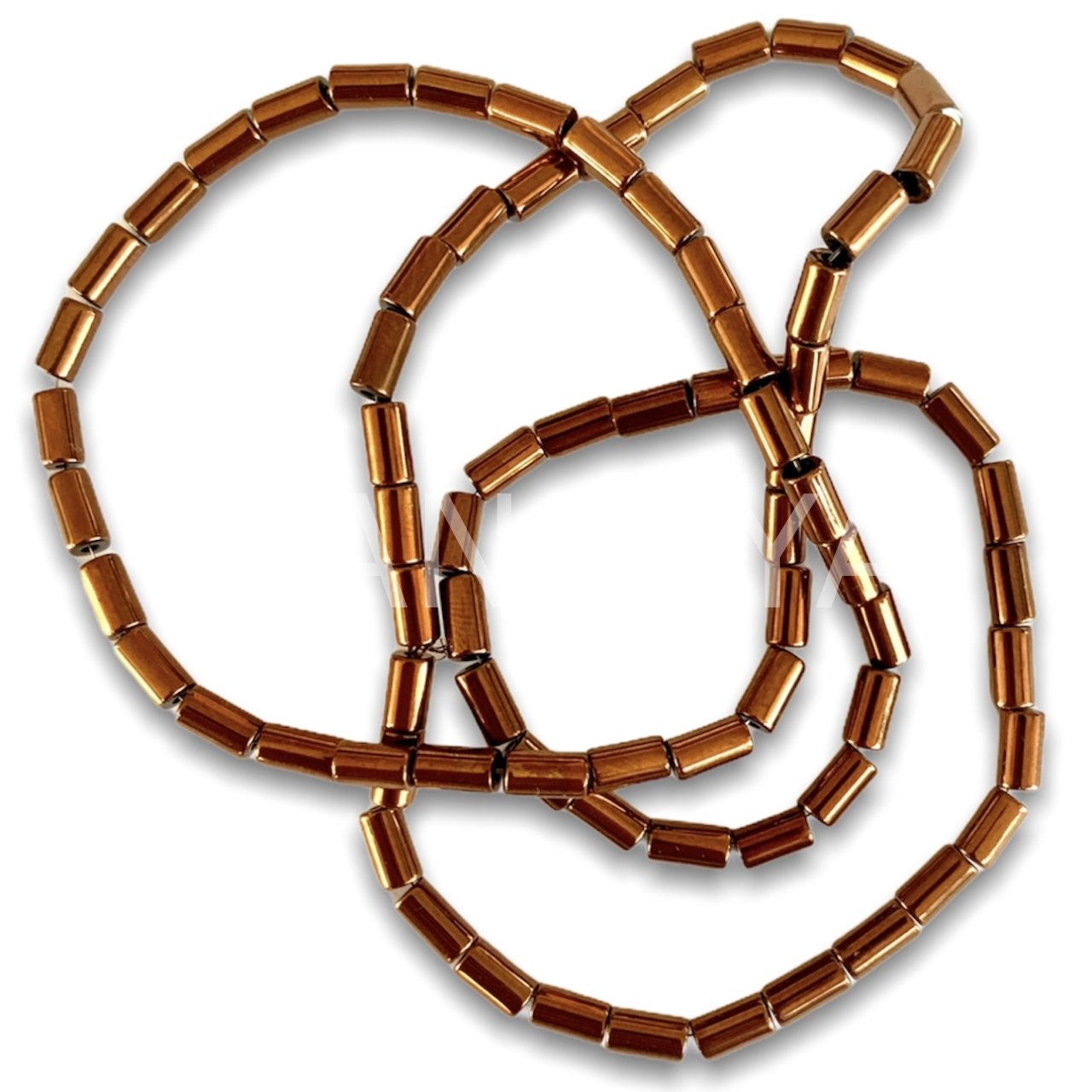 3x5mm. BRONZ SİLİNDİR HEMATİT DİZİ