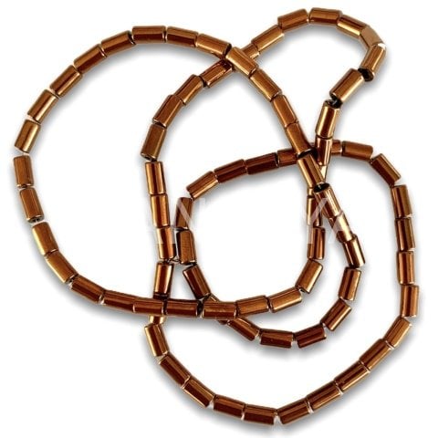 3x5mm. BRONZ SİLİNDİR HEMATİT DİZİ