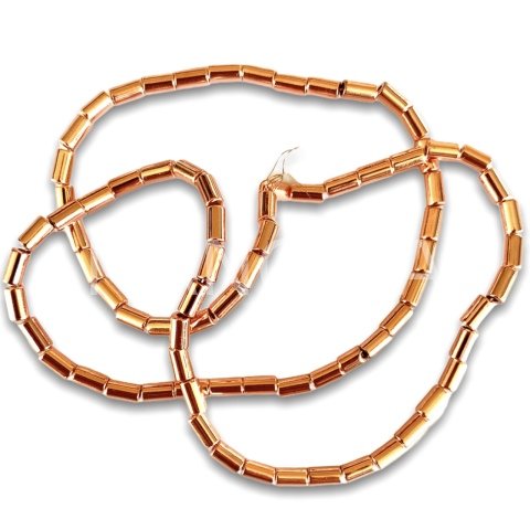 3x5mm. ROSE SİLİNDİR HEMATİT DİZİ