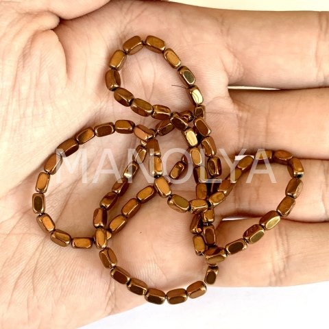 3x5mm. BRONZ ARPA HEMATİT DİZİ