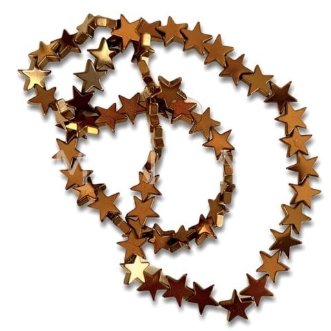 8,5mm. BRONZ YILDIZ HEMATİT DİZİ