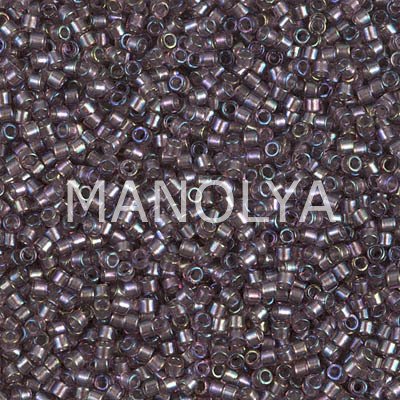 DB1760-MIYUKI DELICA 11/0 SPKL LINED SMOKY AMY