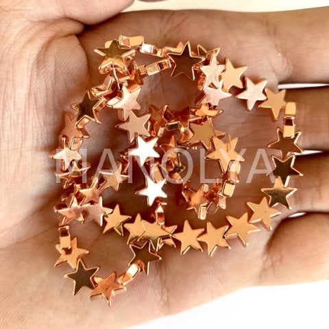 8,5mm. ROSE YILDIZ HEMATİT DİZİ