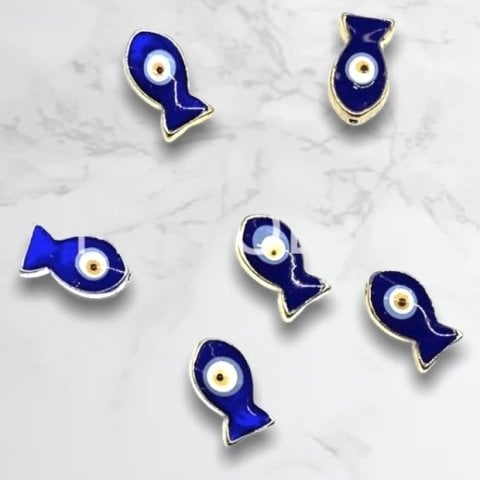 1,3cm. BÜYÜK NAZAR BONCUKLU MİNELİ BALIK