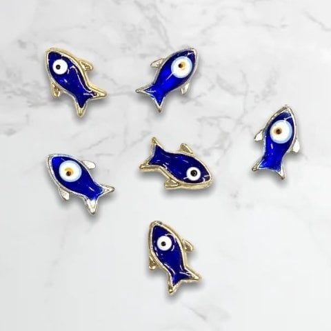 1,1cm. KÜÇÜK NAZAR BONCUKLU MİNELİ BALIK