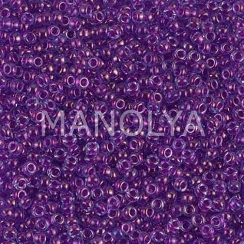 11-9352 MIYUKI SEEDBEADS PURPLE LINED AQUA