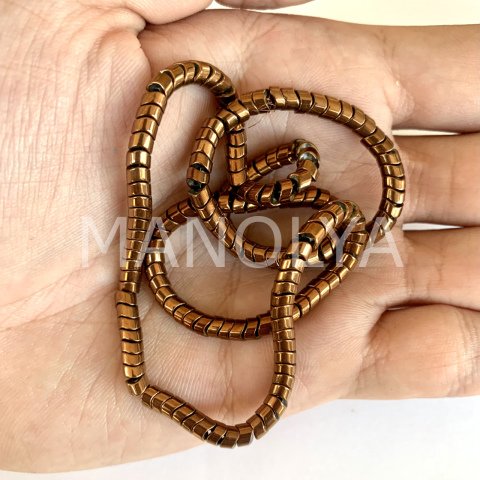 4x2mm. BRONZ HEMATİT DİZİ