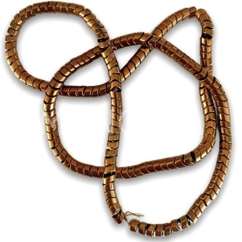 4x2mm. BRONZ HEMATİT DİZİ