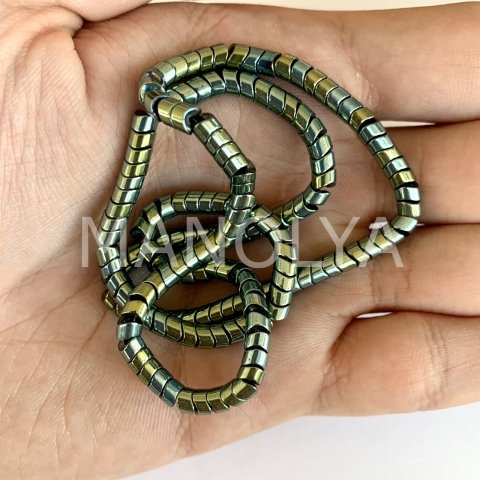 4x2mm. YEŞİL DALGA HEMATİT DİZİ