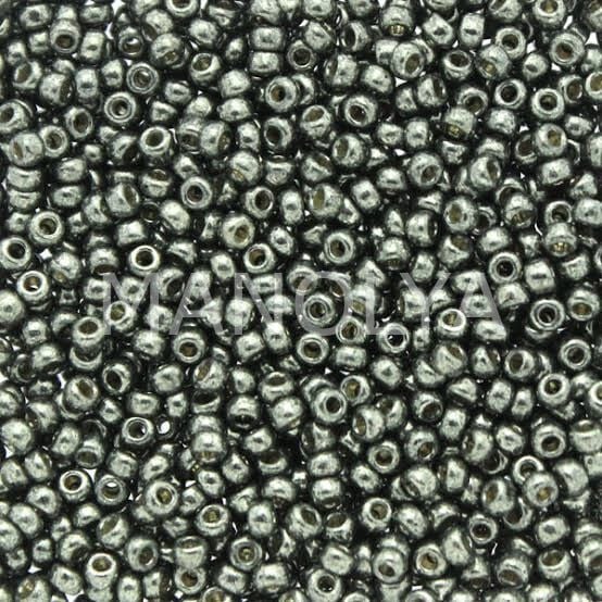 11-95112 MIYUKI SEEDBEADS GALVANIZED DARK STEEL GREEN