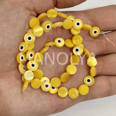 8mm. SARI NAZAR SEDEF DİZİ
