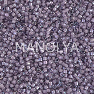 DB1789-MIYUKI DELICA 11/0 WHITE LINED AMETHYST