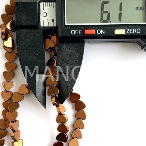 6mm. BRONZ KALP HEMATİT DİZİ