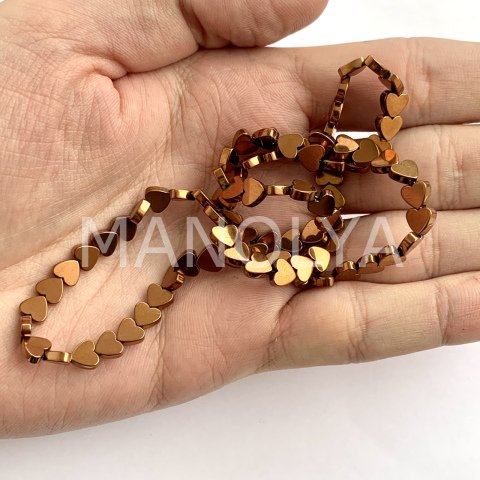 6mm. BRONZ KALP HEMATİT DİZİ