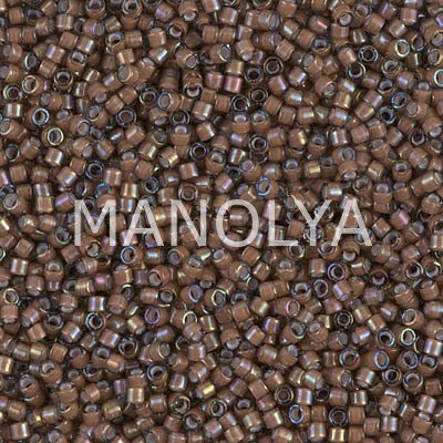 DB1790-MIYUKI DELICA 11/0 WHITE LINED SABLE BROWN
