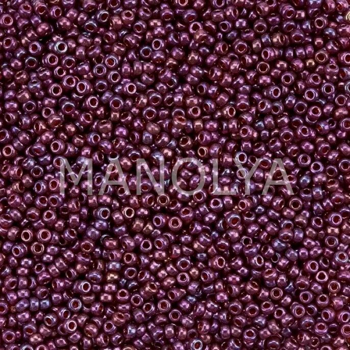 11-9313 MIYUKI SEEDBEADS CRANBERRY GOLD LUSTER
