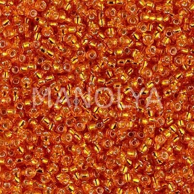 11-98 MIYUKI SEEDBEADS SILVER LINED ORANGE