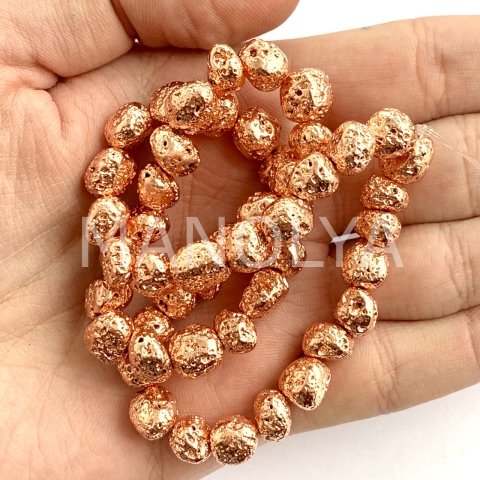 8mm. ROSE LAV HEMATİT DİZİ