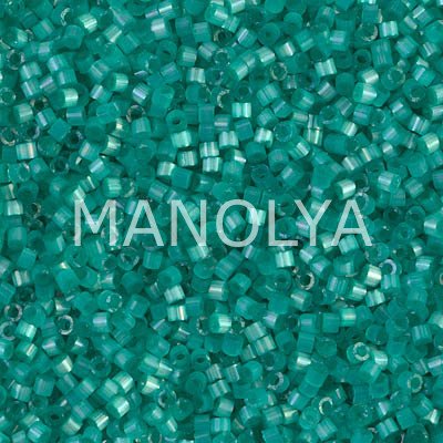 DB1813-MIYUKI 11/0 DELICA DYED AQUA GREEN SILK SATIN