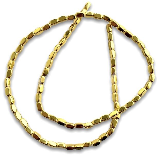 3x5mm. GOLD ARPA HEMATİT DİZİ