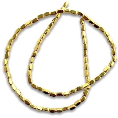 3x5mm. GOLD ARPA HEMATİT DİZİ