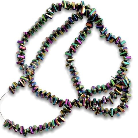 4x3mm. LASER COLOR ÜÇGEN HEMATİT