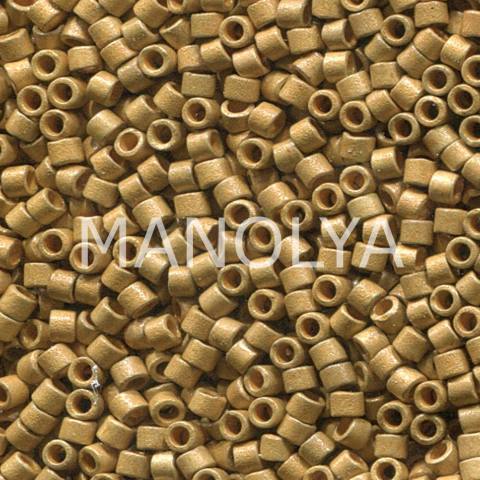 DB1832F-MIYUKI 11/0 DELICA DURACOAT GLVNZD MTT GOLD