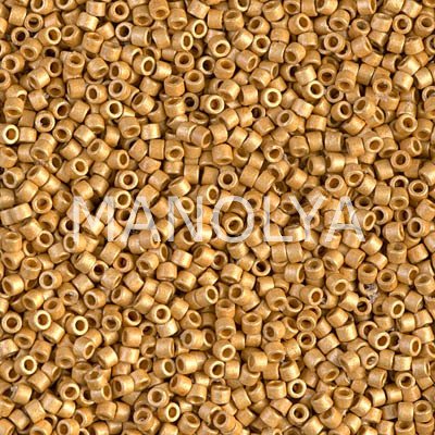 DB1832F-MIYUKI 11/0 DELICA DURACOAT GLVNZD MTT GOLD