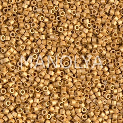 DB1832F-MIYUKI 11/0 DELICA DURACOAT GLVNZD MTT GOLD