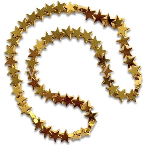8,5mm. GOLD YILDIZ HEMATİT DİZİ