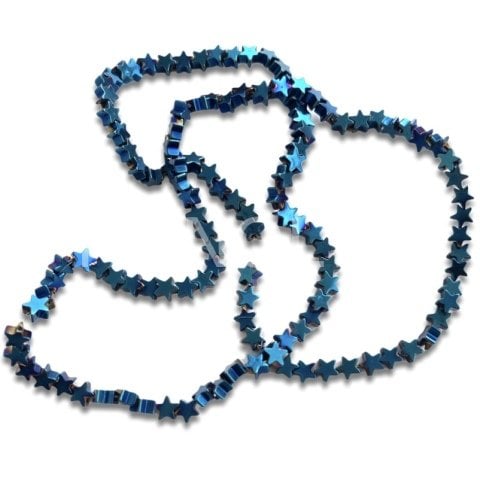 4mm. MAVİ YILDIZ HEMATİT DİZİ