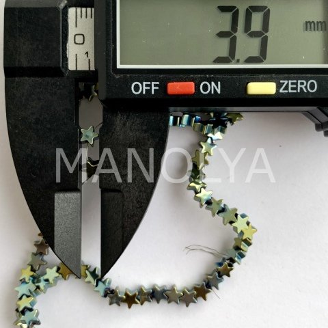 4mm. YEŞİL YILDIZ HEMATİT DİZİ