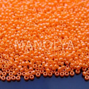 11-9423 MIYUKI SEEDBEADS OPAQUE LIGHT ORANGE LUSTER