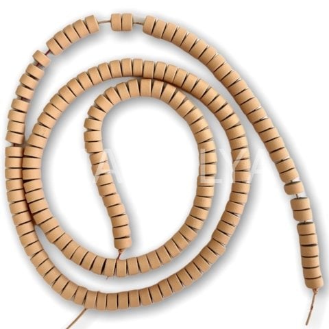 4mm. MAT BEJ HEMATİT DİZİ