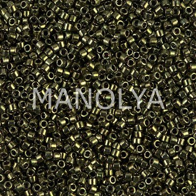 DB011-DELICA BEAD METALLIC OLIVE