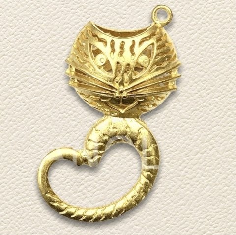 5,5x3,5cm. KALP KUYRUKLU KEDİ