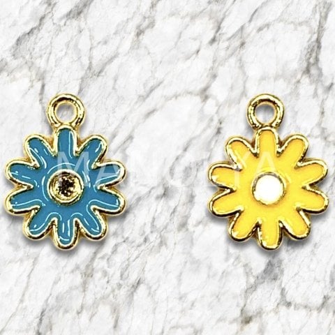 1,6cm. MİNELİ ÇİÇEK KOLYE UCU