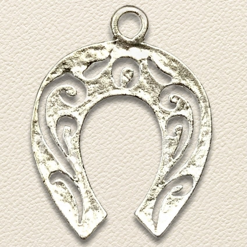 3,2cm. DESENLİ AT NALI KOLYE UCU