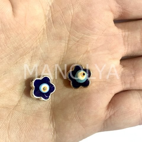 1,1cm. ORTA MİNELİ ÇİÇEK NAZAR BONCUĞU