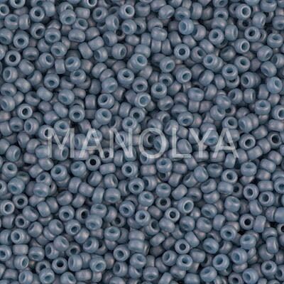 11-92074 MIYUKI SEEDBEADS MATTE OPAQUE PALE DENIM LUSTER