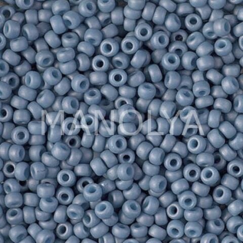 11-92074 MIYUKI SEEDBEADS MATTE OPAQUE PALE DENIM LUSTER