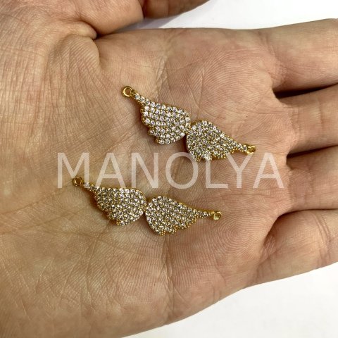 3,8cm. ZİRKON İŞLEMELİ MELEK KANATLARI