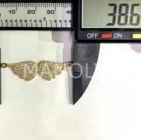 3,8cm. ZİRKON İŞLEMELİ MELEK KANATLARI