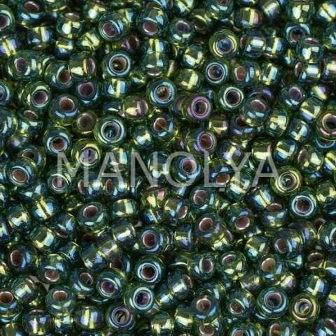 11-91026 MIYUKI SEEDBEADS SILVER LINED OLIVE AB