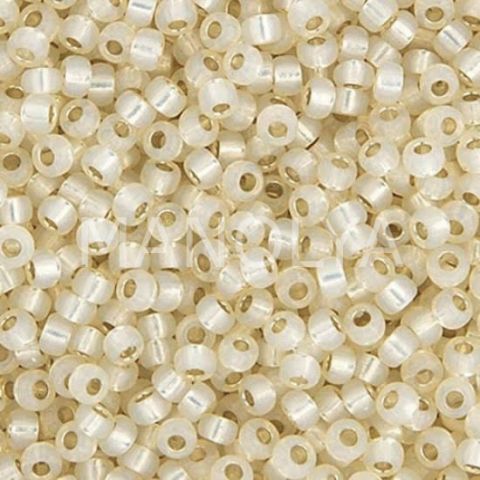11-9577 MIYUKI SEEDBEADS SILVER LINED DYED CREAM 